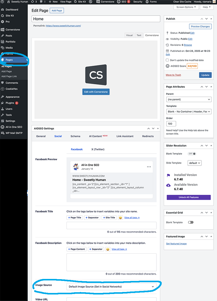Changing the preview image of your website